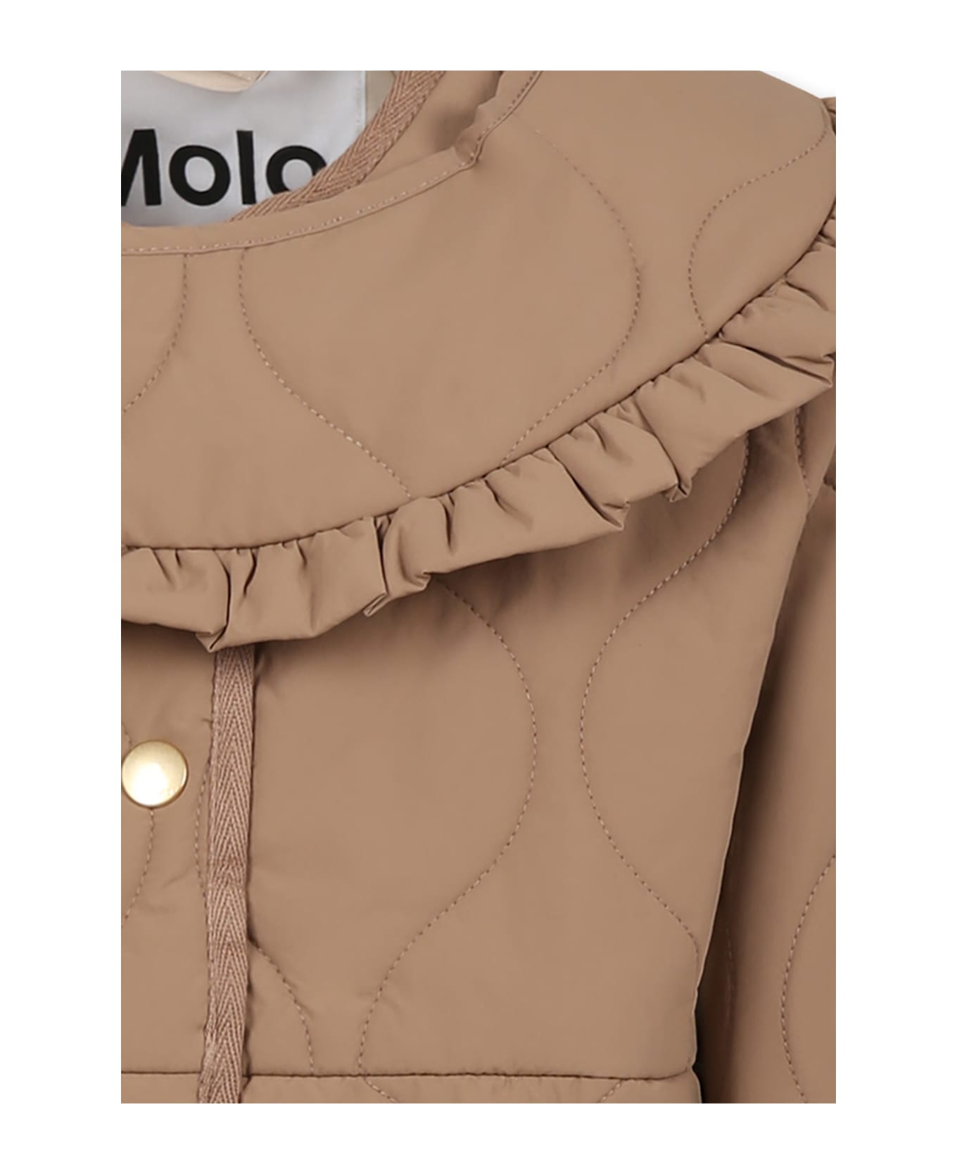 Molo Brown Down Jacket For Girl - Brown