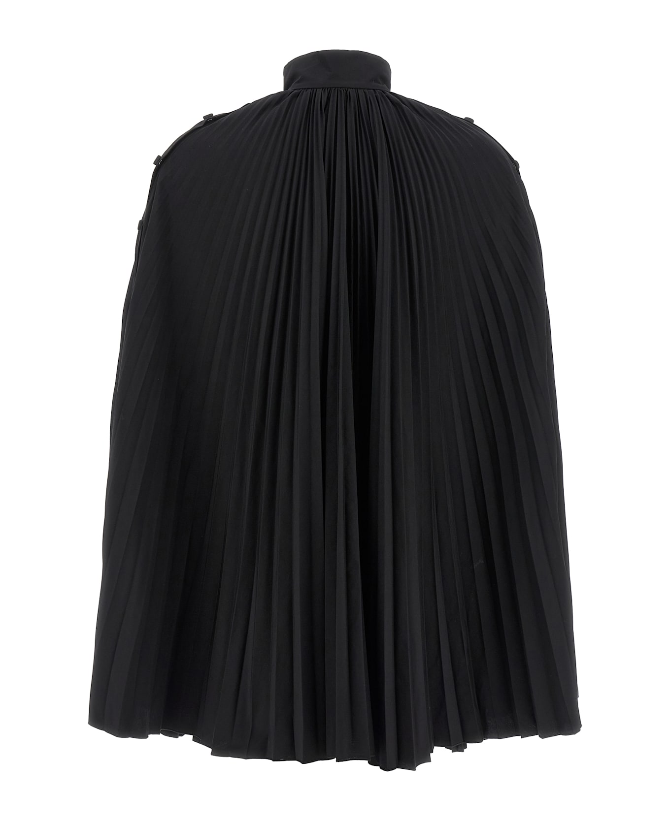Giovanni Bedin Pleated Dress With Cape - Black  