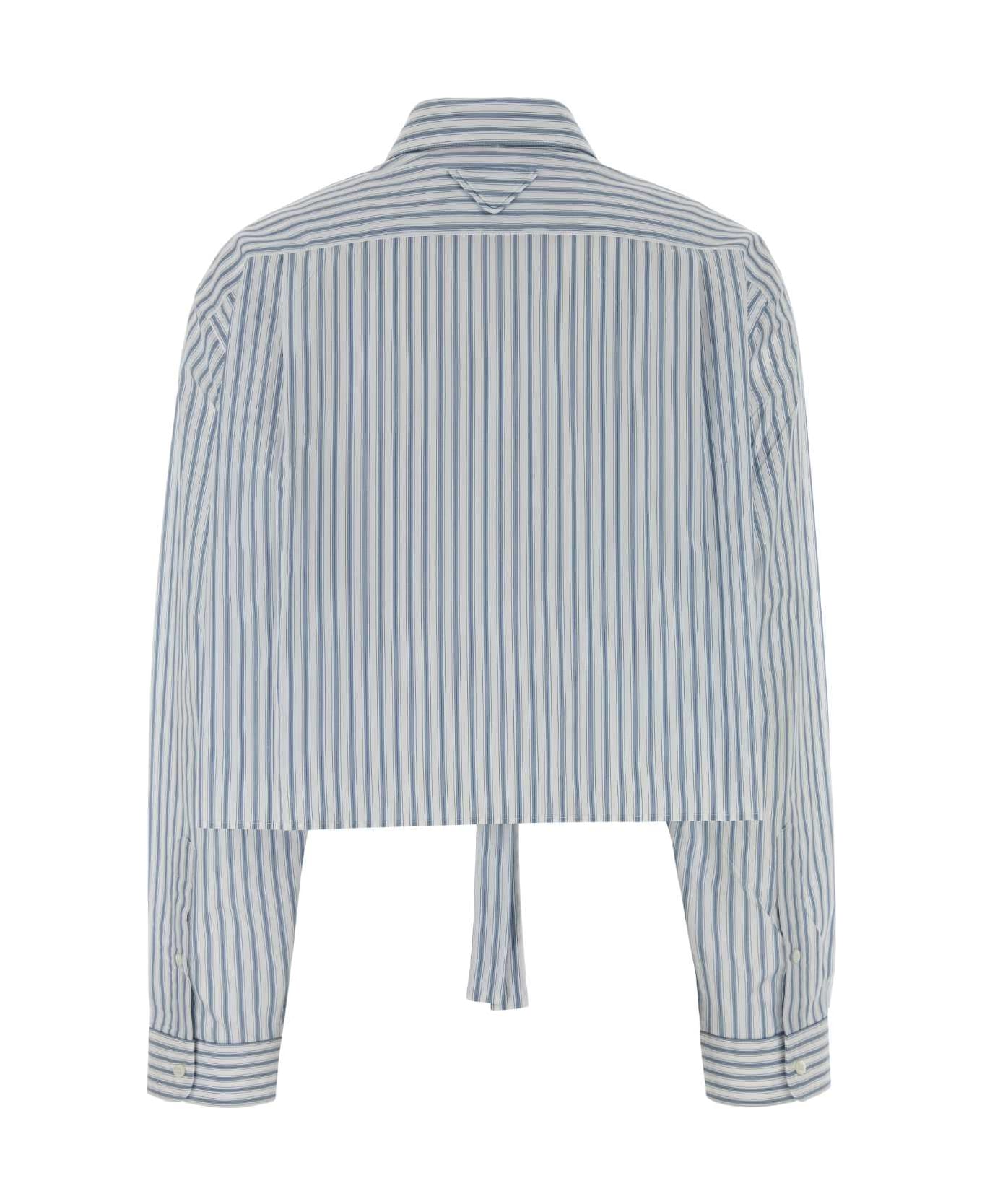 Prada Embroidered Poplin Shirt - ASTRALE