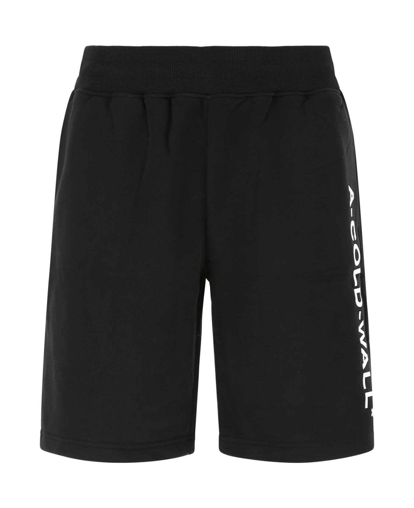 A-COLD-WALL Black Cotton Bermuda Shorts - BLACK