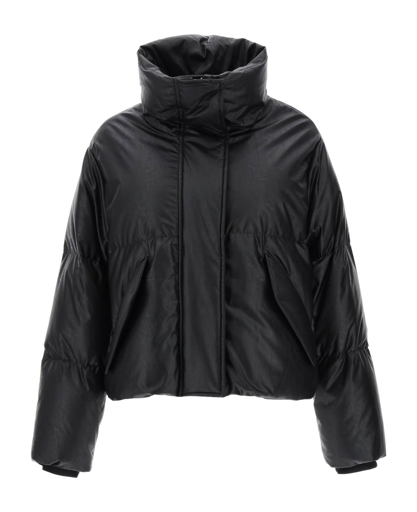 MM6 Maison Margiela Black Leather-like Jacket - 900