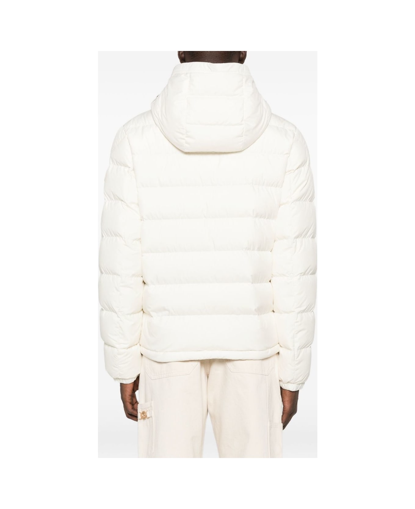 Moncler White Hooded Down Jacket - White コート
