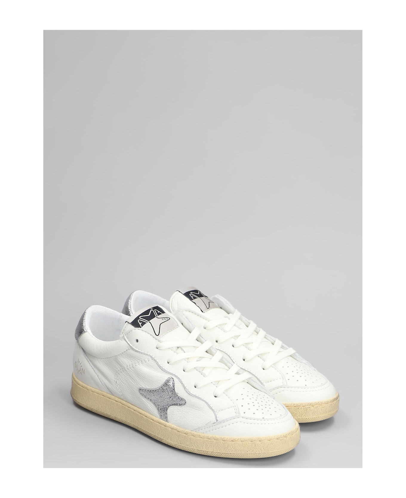 AMA-BRAND Sneakers In White Leather - white