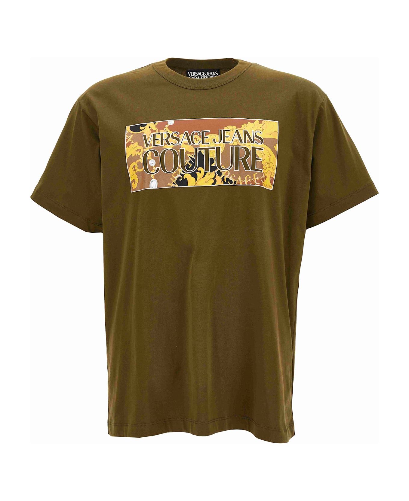 Versace Jeans Couture Logo-print Cotton T-shirt - Green