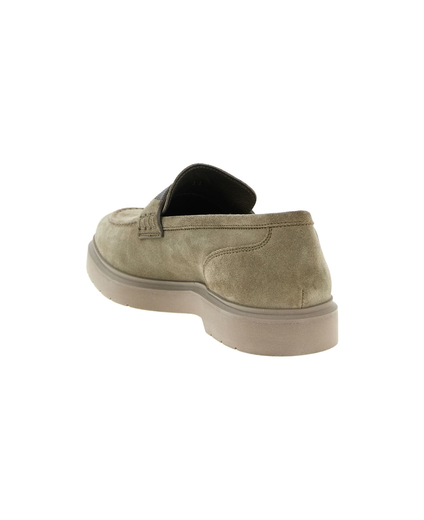 Brunello Cucinelli Suede Leather Loafers - Beige