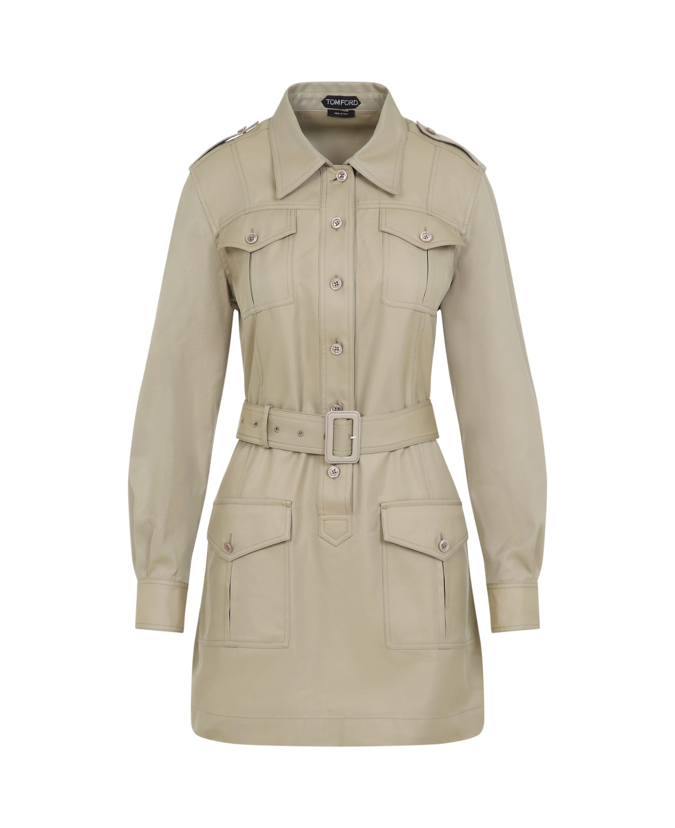 Tom Ford Safari Mini Dress - Pale Sage