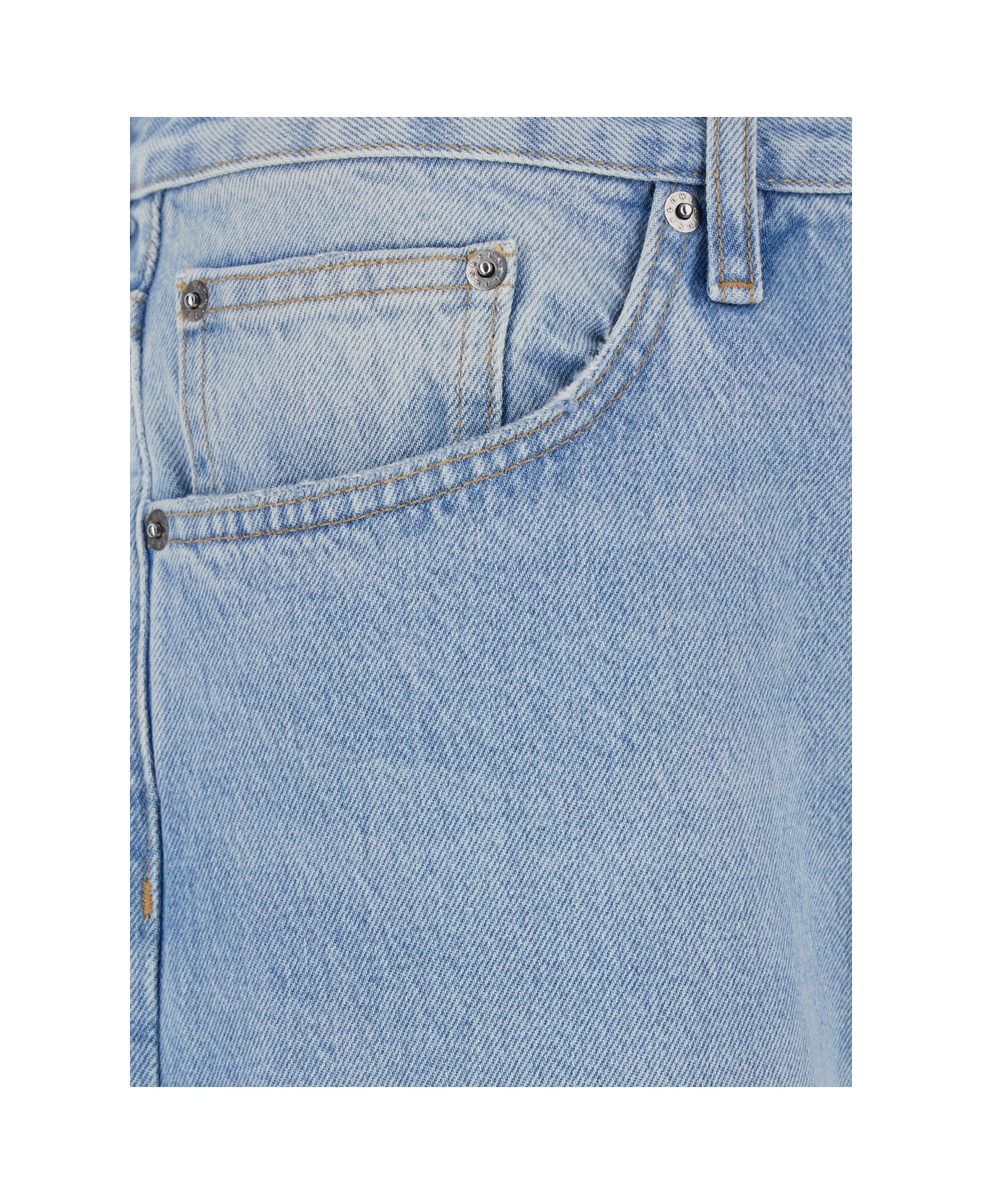 Sunflower Light-blue Five Pocket Jeans With Logo Patch On The Back In Denim Man - Light blue