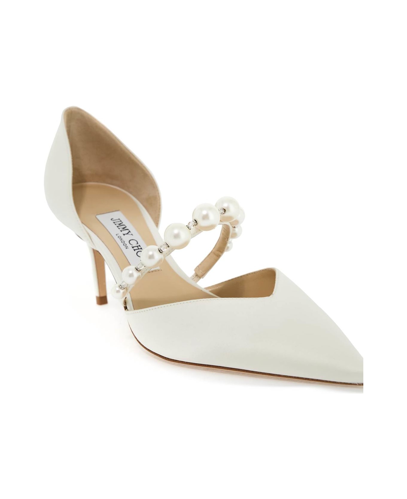 Jimmy Choo Aurelie 65 Pumps With Pearls - IVORY WHITE (White)