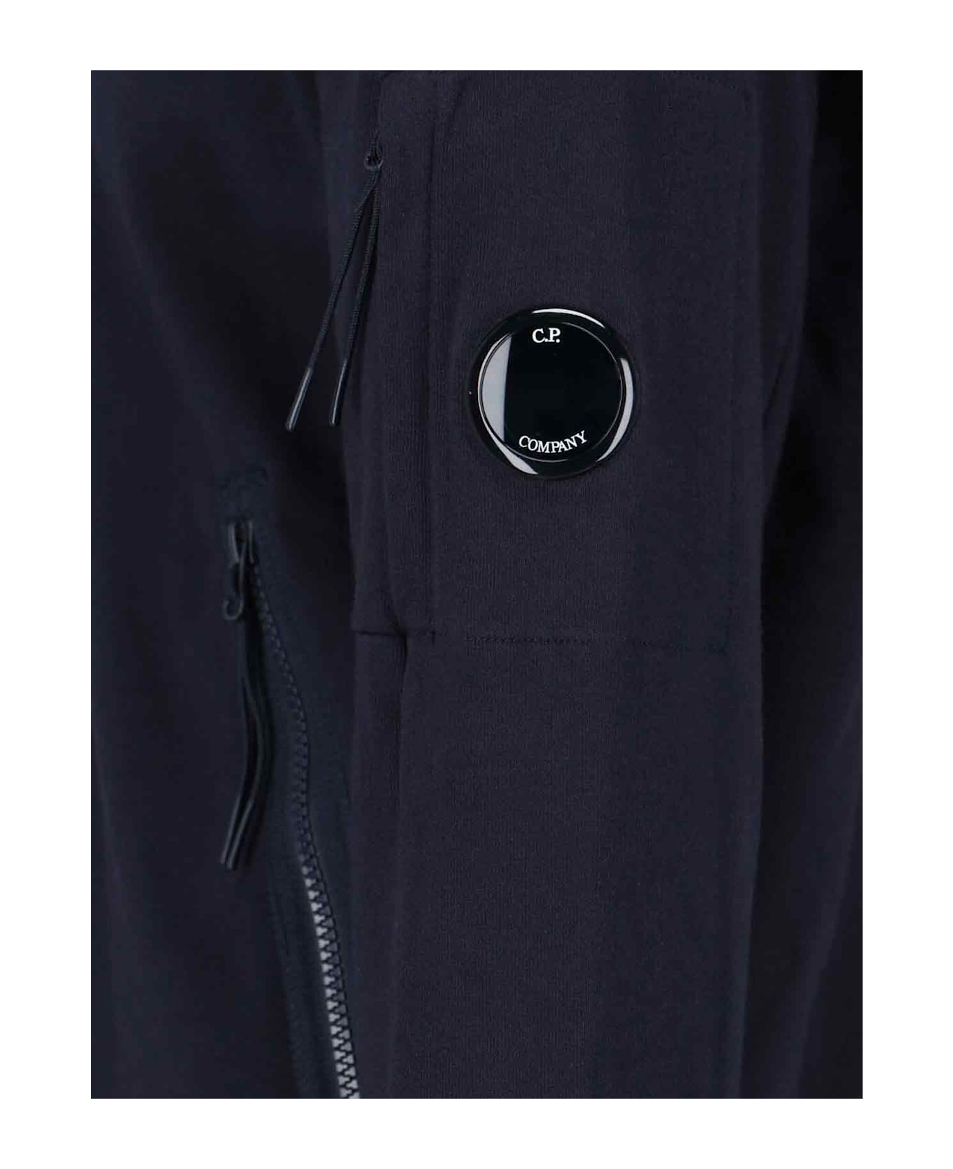 C.P. Company Logo Zip Sweatshirt - Blue