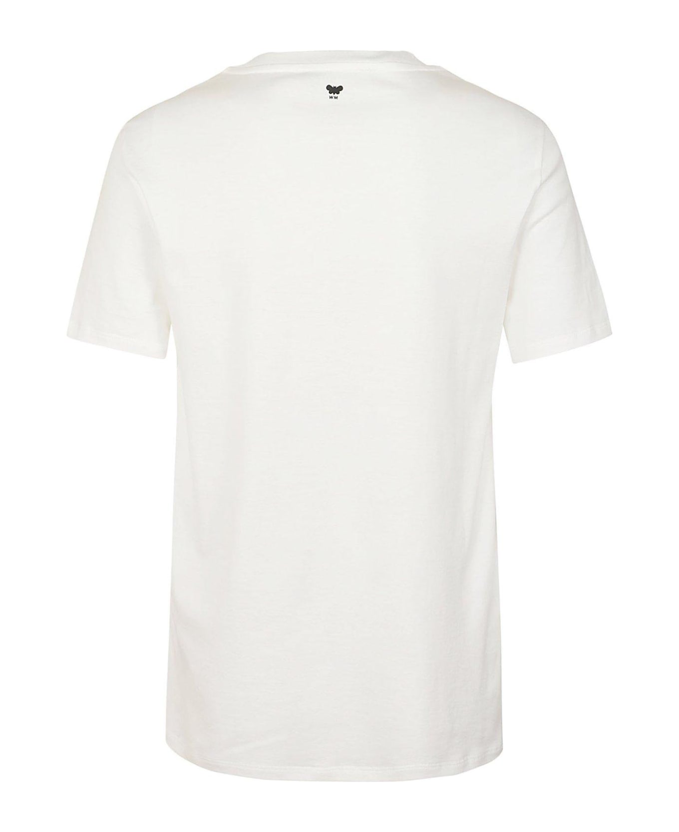 Weekend Max Mara Logo Printed Crewneck T-shirt - Bianco St Alhoa Tシャツ