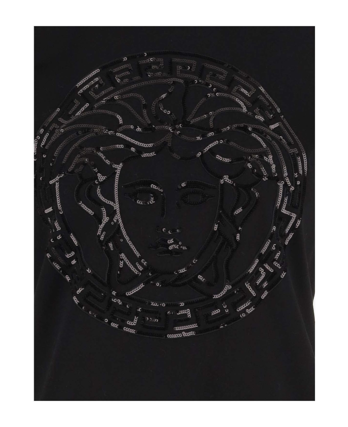 Versace Cotton T-shirt With Logo - Black