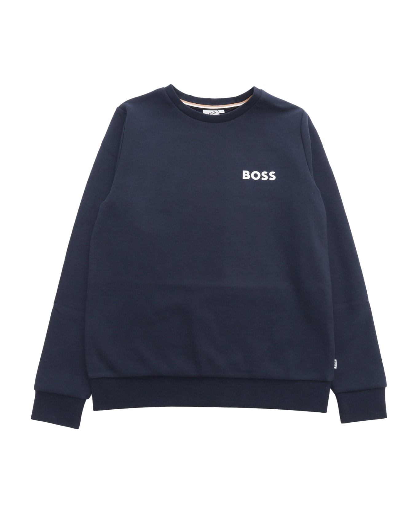 Hugo Boss Blue Sweatshirt With Logo - BLUE ニットウェア＆スウェットシャツ