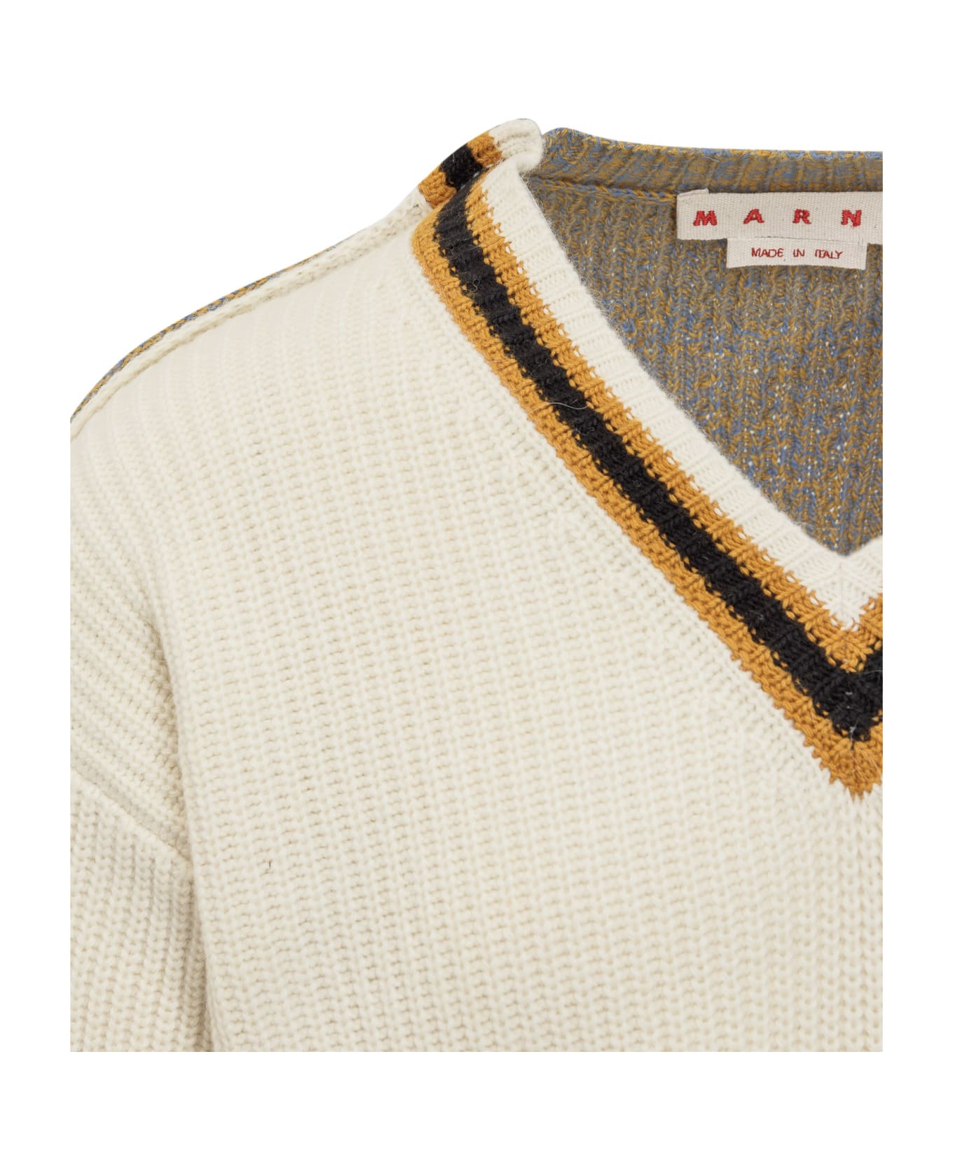 Marni V-neck Sweater - WHITE