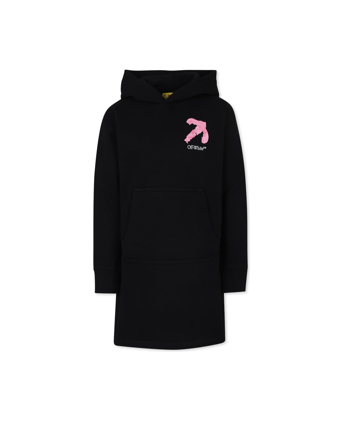 Off-White Black Dress For Girl With Logo - Black