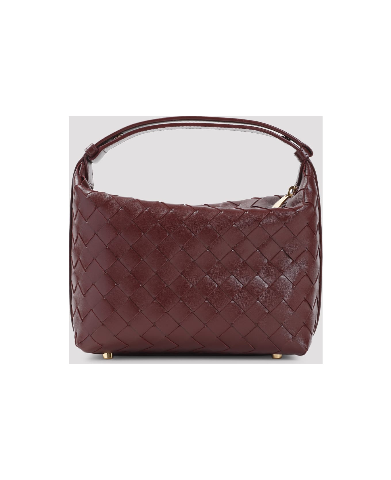 Bottega Veneta Mini Wallace Intreccio 15 Handbag - Barolo Gold