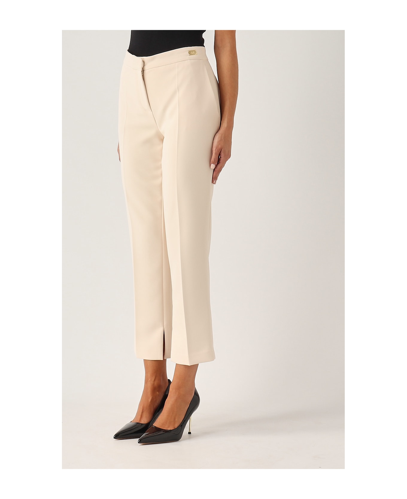 Elisabetta Franchi Poliester Trousers - BURRO