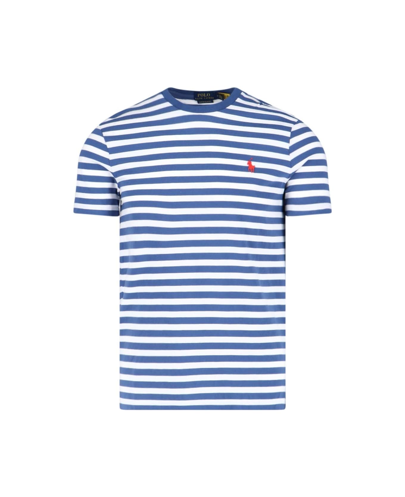 Ralph Lauren Logo Striped T-shirt - Old Royal White
