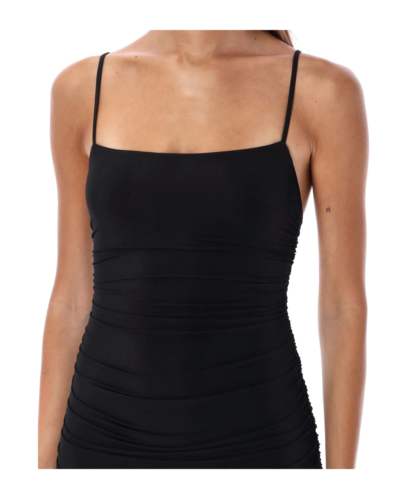 WARDROBE.NYC Ruched Slip Mini Dress - BLACK ワンピース＆ドレス