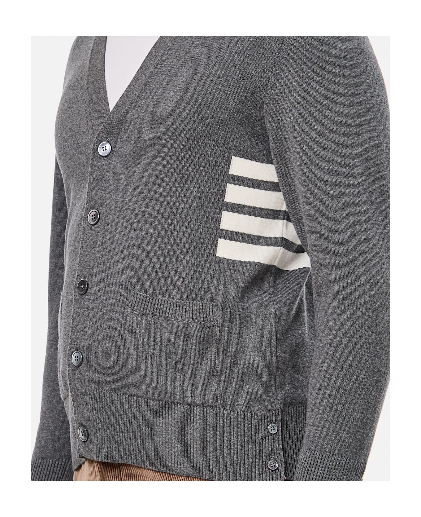Thom Browne 4bar Cardigan - Grey