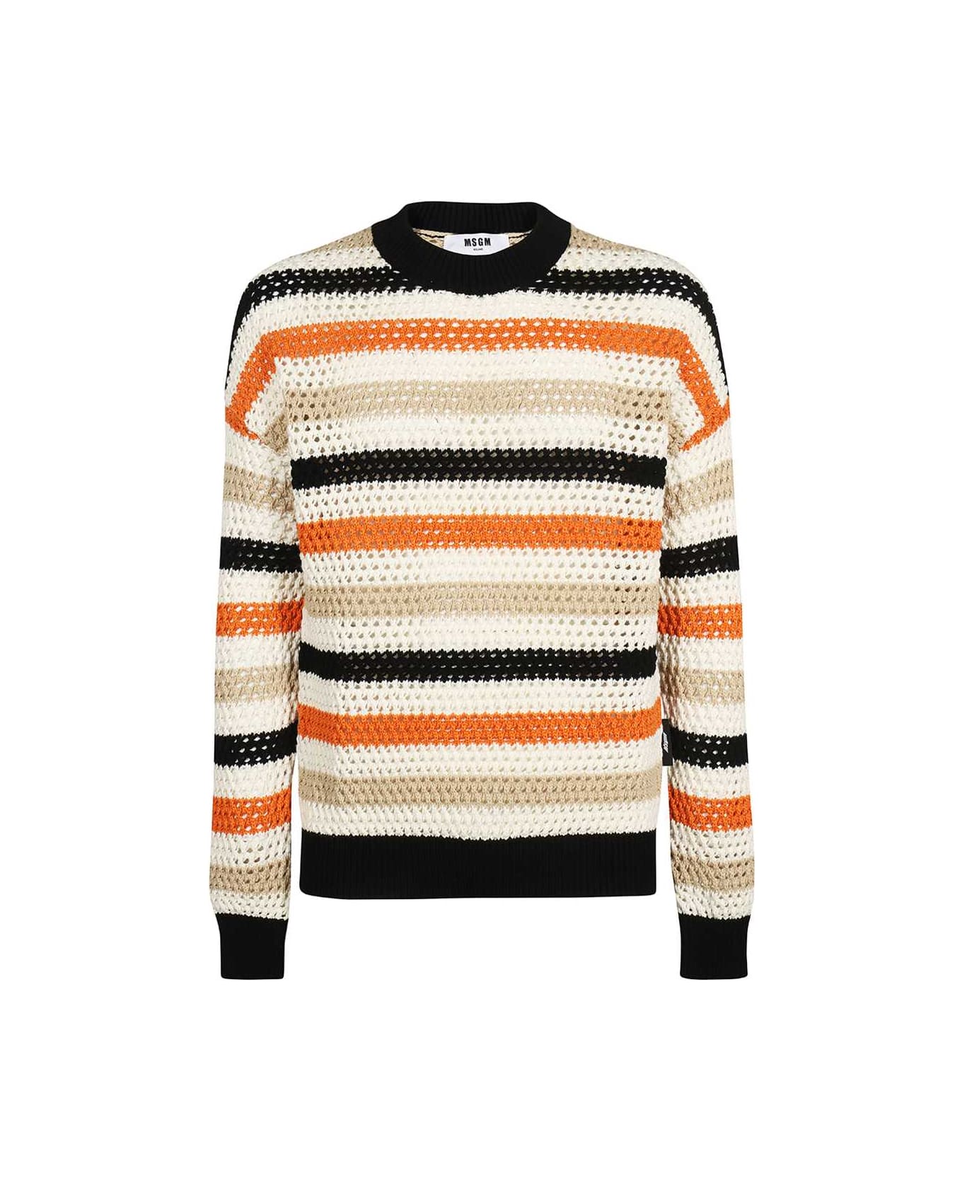 MSGM Cotton Crew-neck Sweater - Multicolor