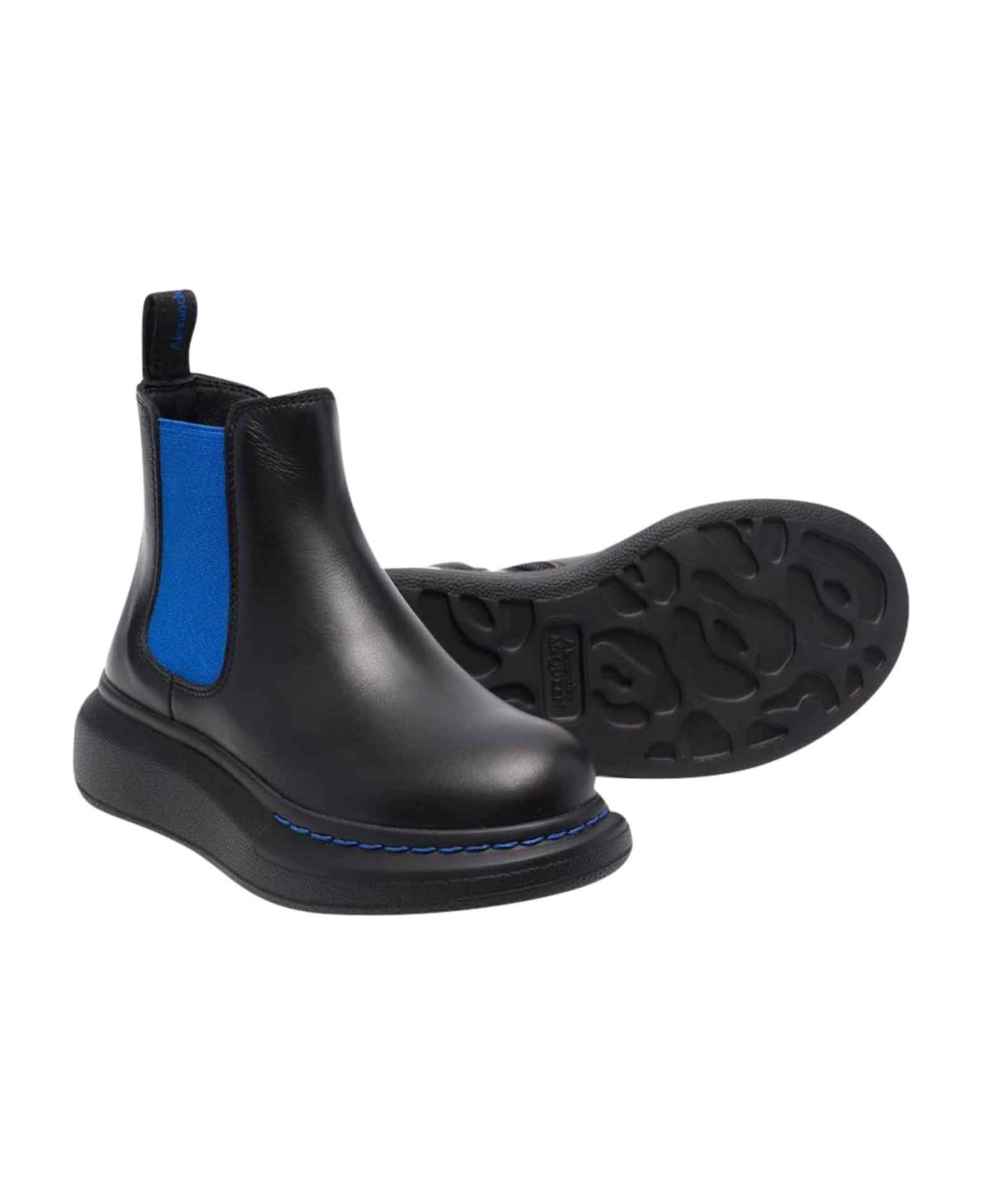 Alexander McQueen Black / Blue Boots Unisex - Nero/blu
