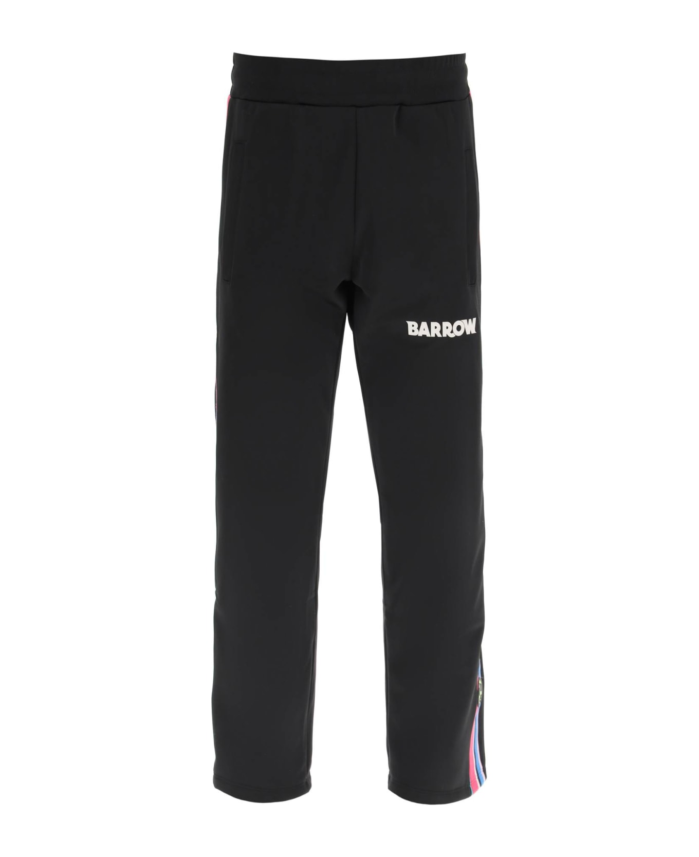 Barrow Track Pants With Multicolored Bands - NERO (Black)