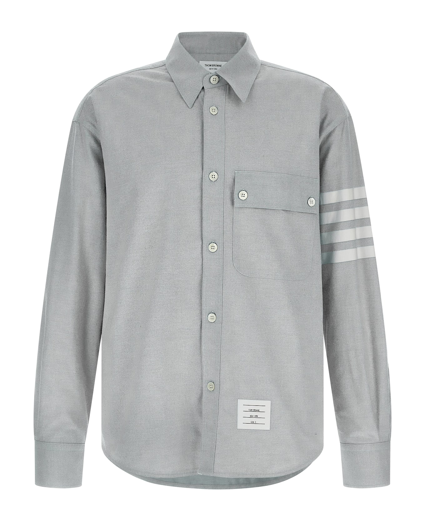 Thom Browne 
4bar
 Flannel Shirt - Gray