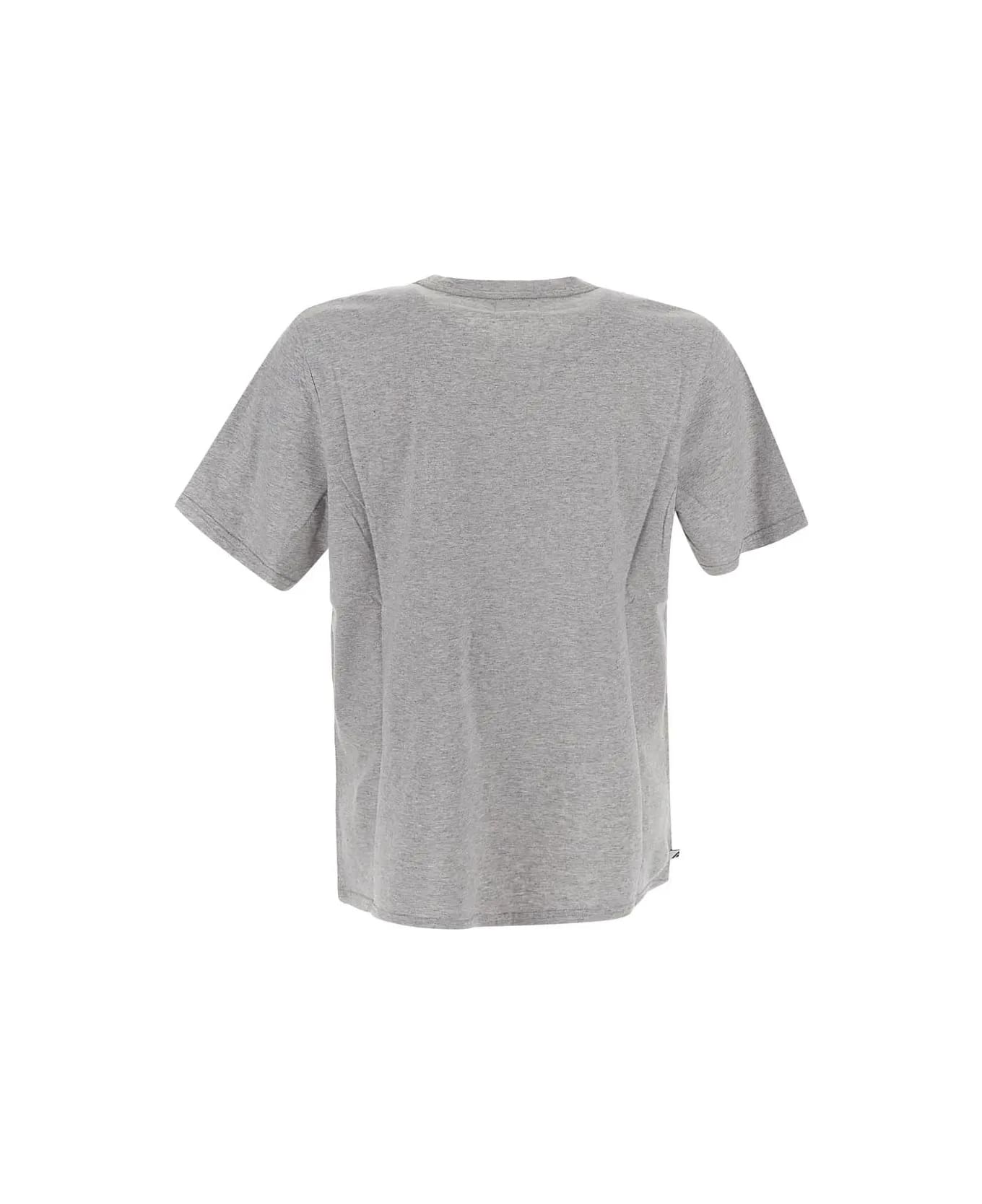 Autry Crew-neck T-shirt With Front Logo - GREY