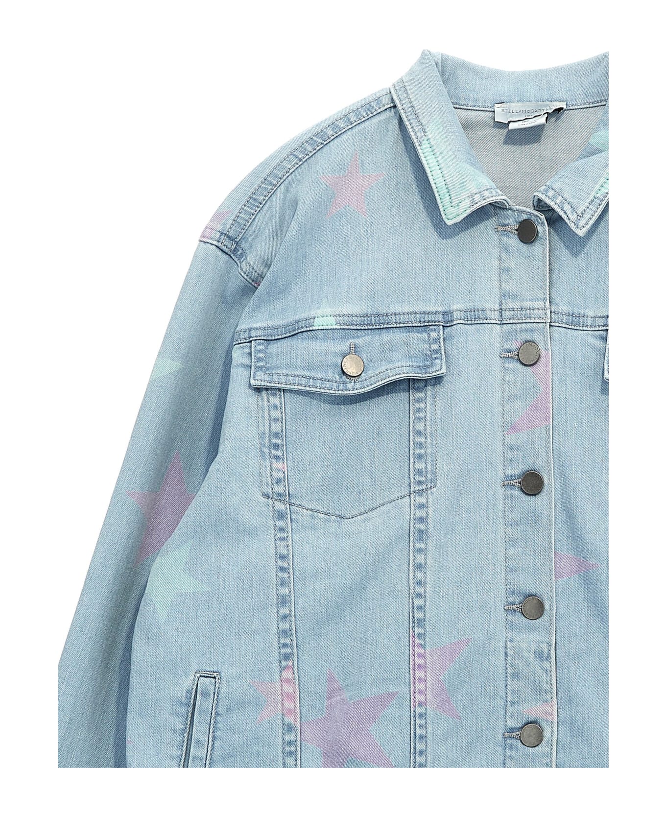 Stella McCartney Printed Denim Jacket - Blu Denim コート＆ジャケット