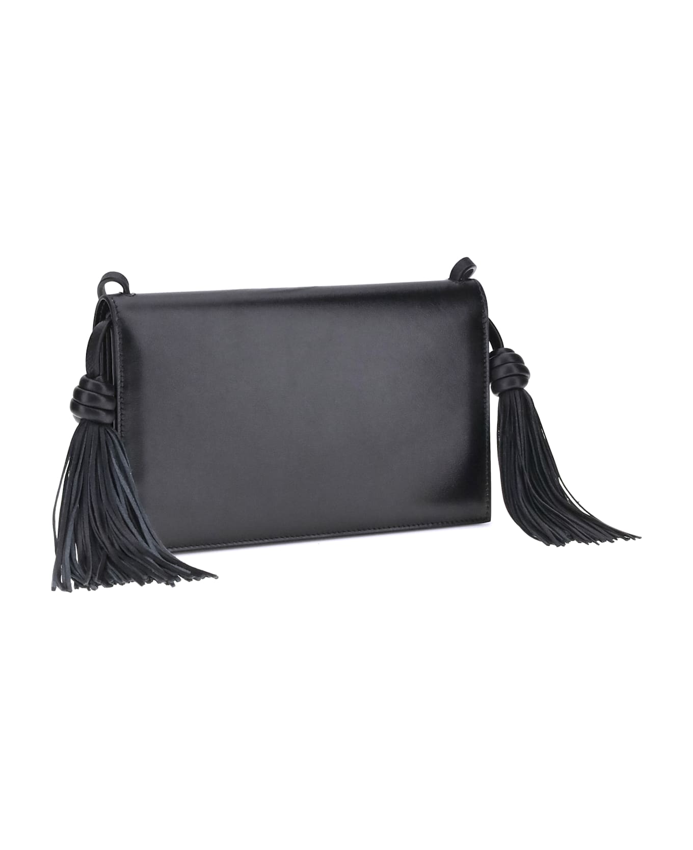Jil Sander Tassel Shoulder Bag - Black
