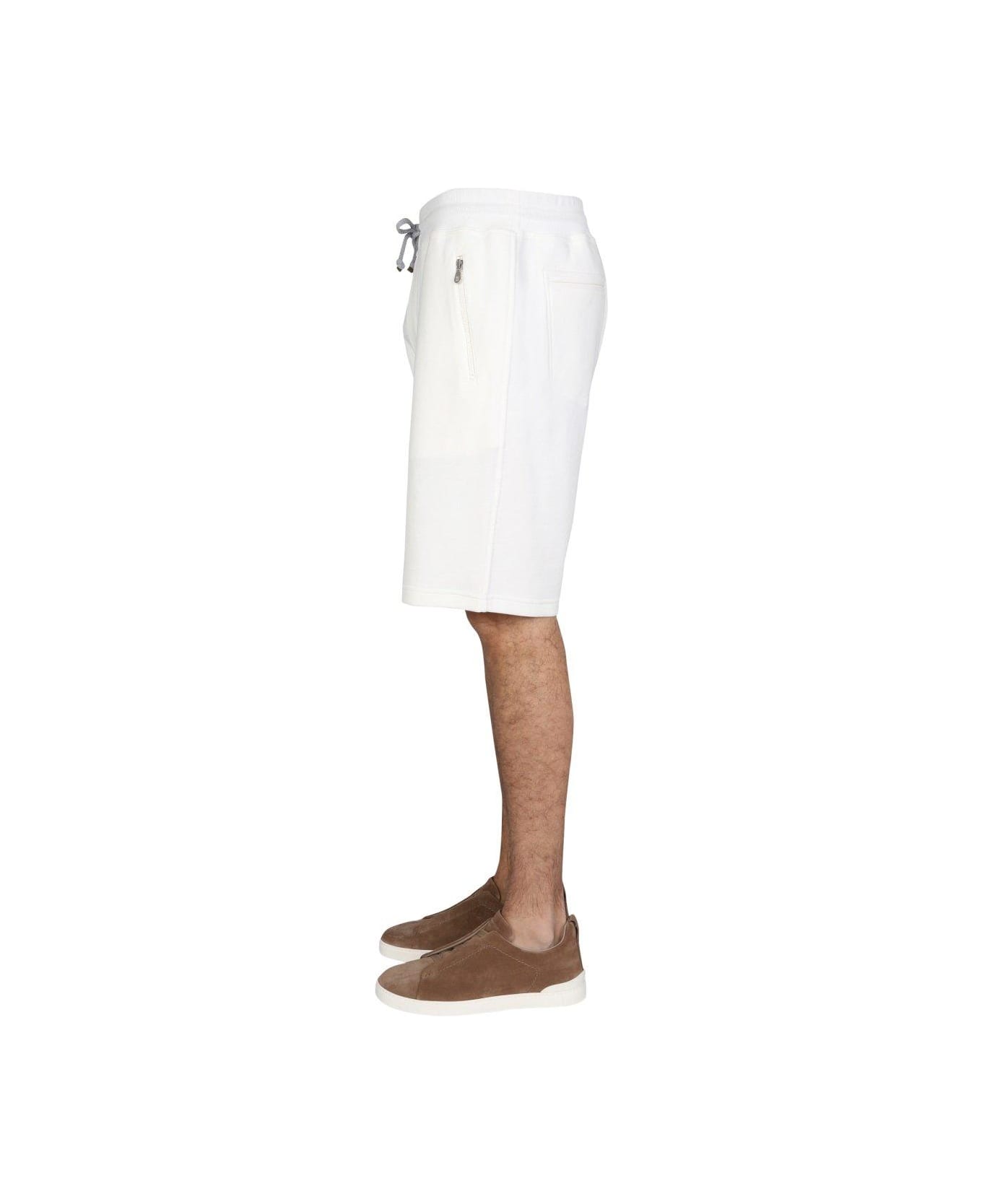Brunello Cucinelli Drawstring Bermuda Shorts - off white