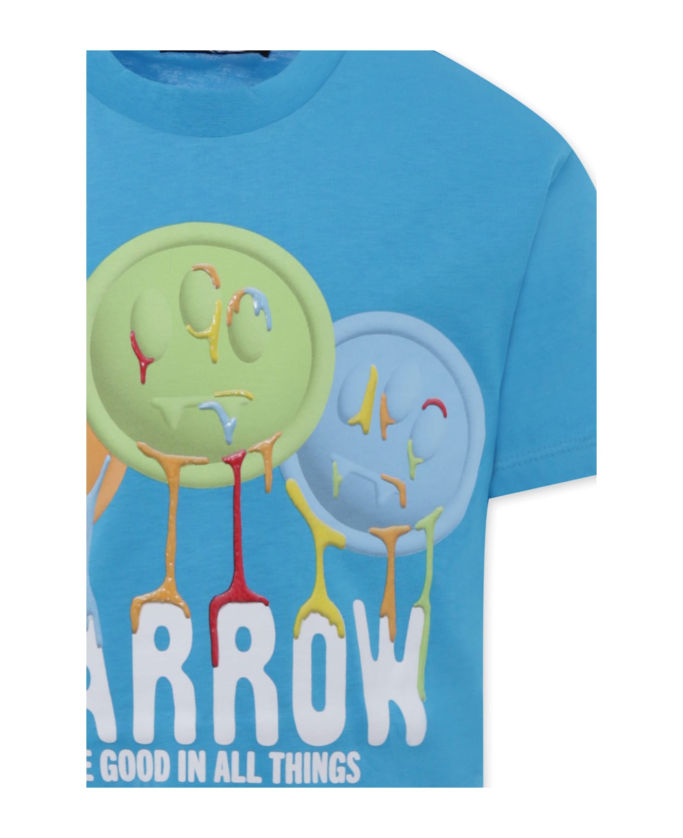 Barrow Light Blue T-shirt For Kids With Smiley - Light Blue