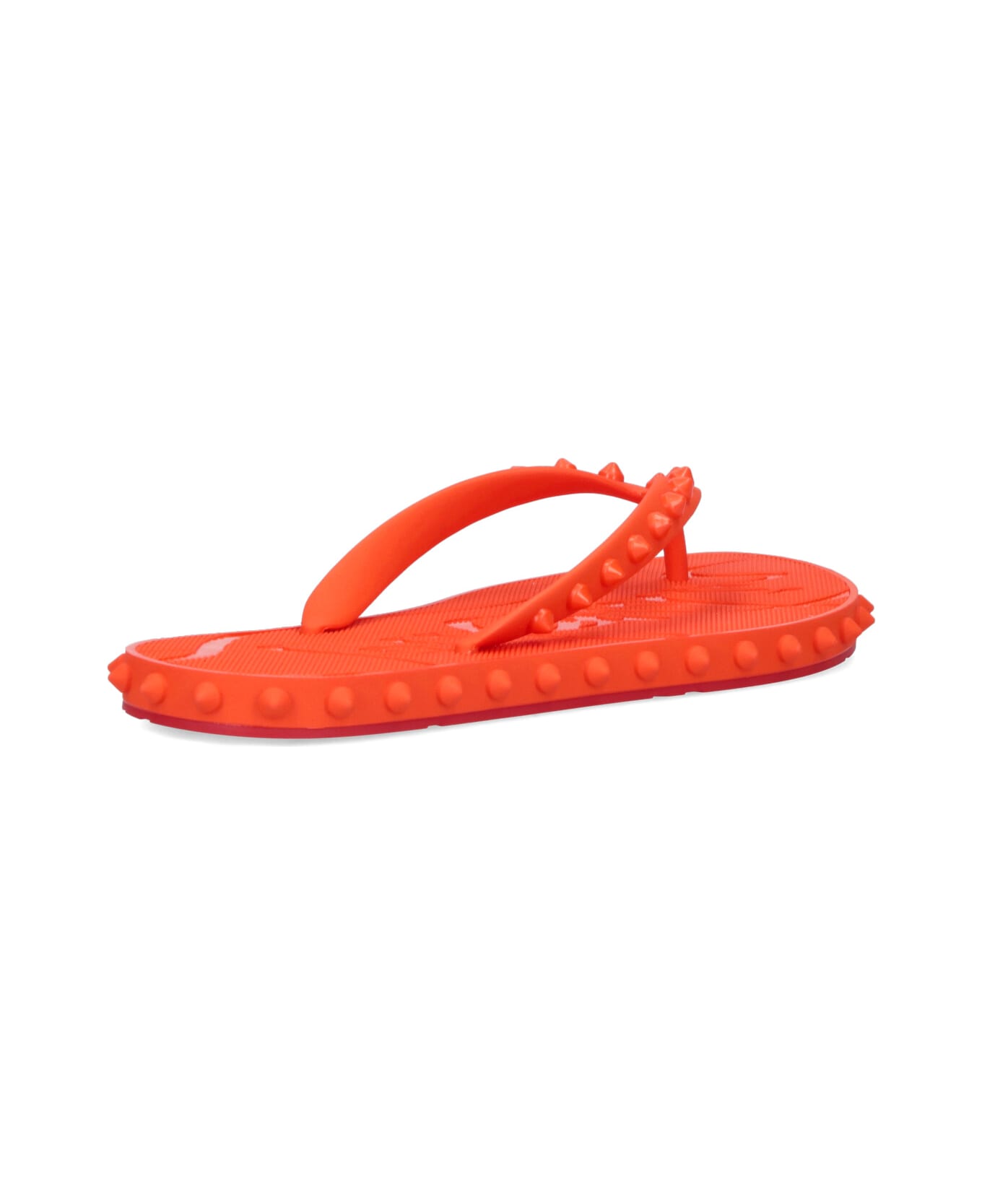 Christian Louboutin "super Loubi Flip" Thong Sandals - Orange
