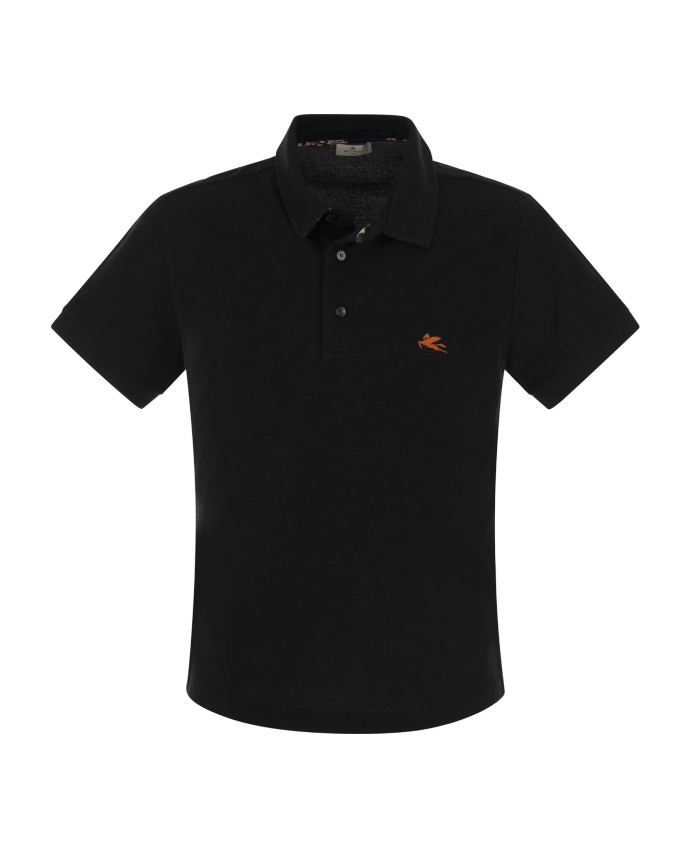 Etro Embroidered Logo Polo Shirt - Black ポロシャツ