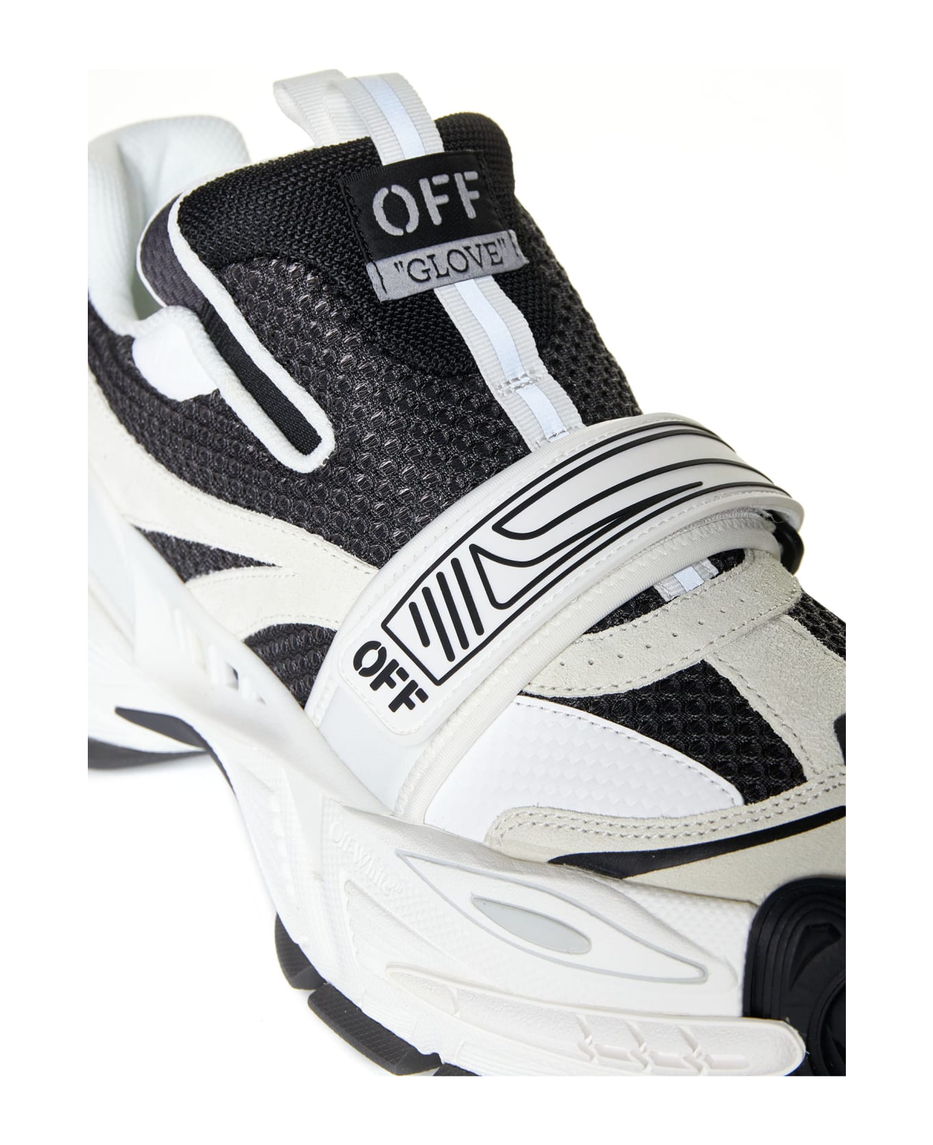Off-White Glove Mix Materials Slip On Sneakers - White BLACK スニーカー