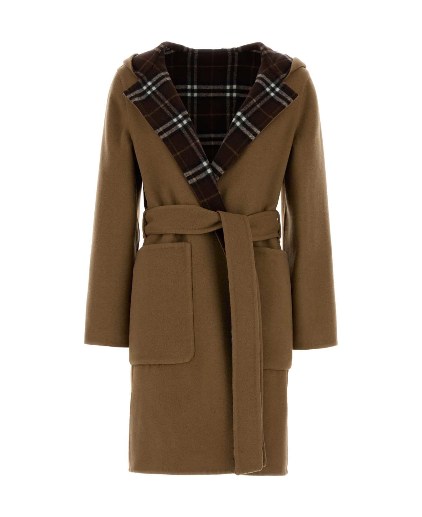 Burberry Camel Wool Reversibile Coat - CAMELTREACLEBNCHK