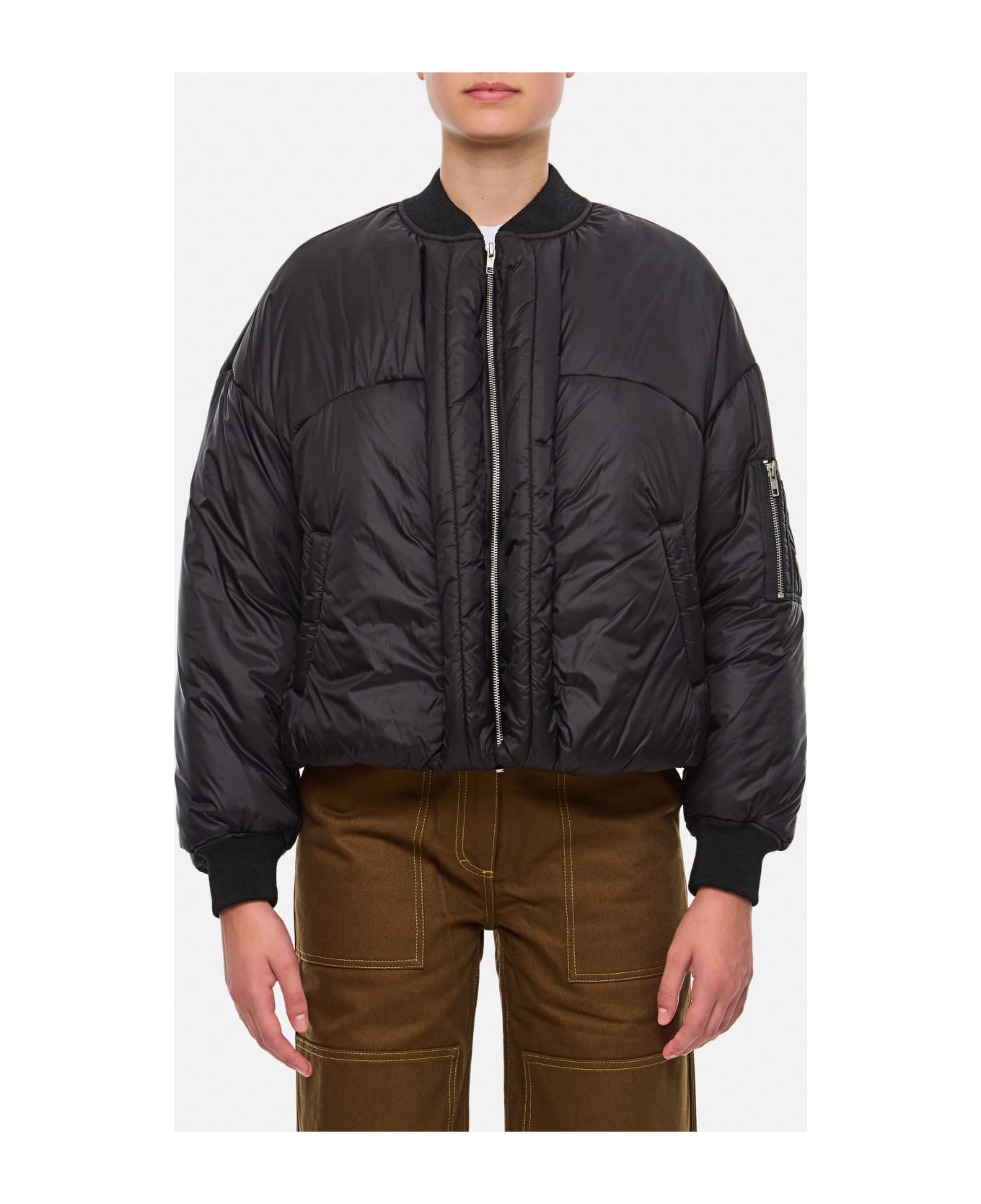 Mordecai Padded Bomber Jacket - Black