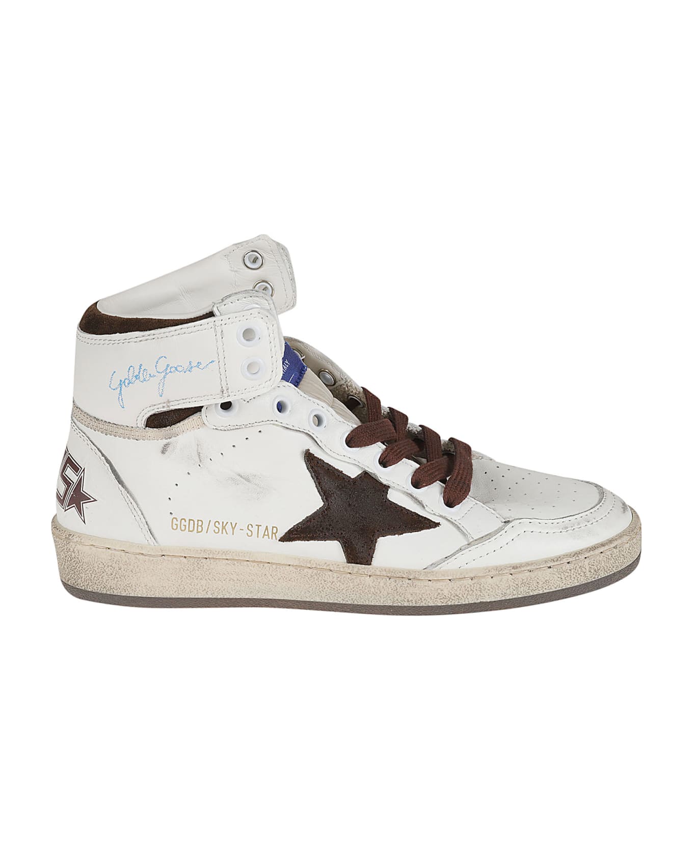 Golden Goose Sky Star Sneakers - White/Beige/Chocolate