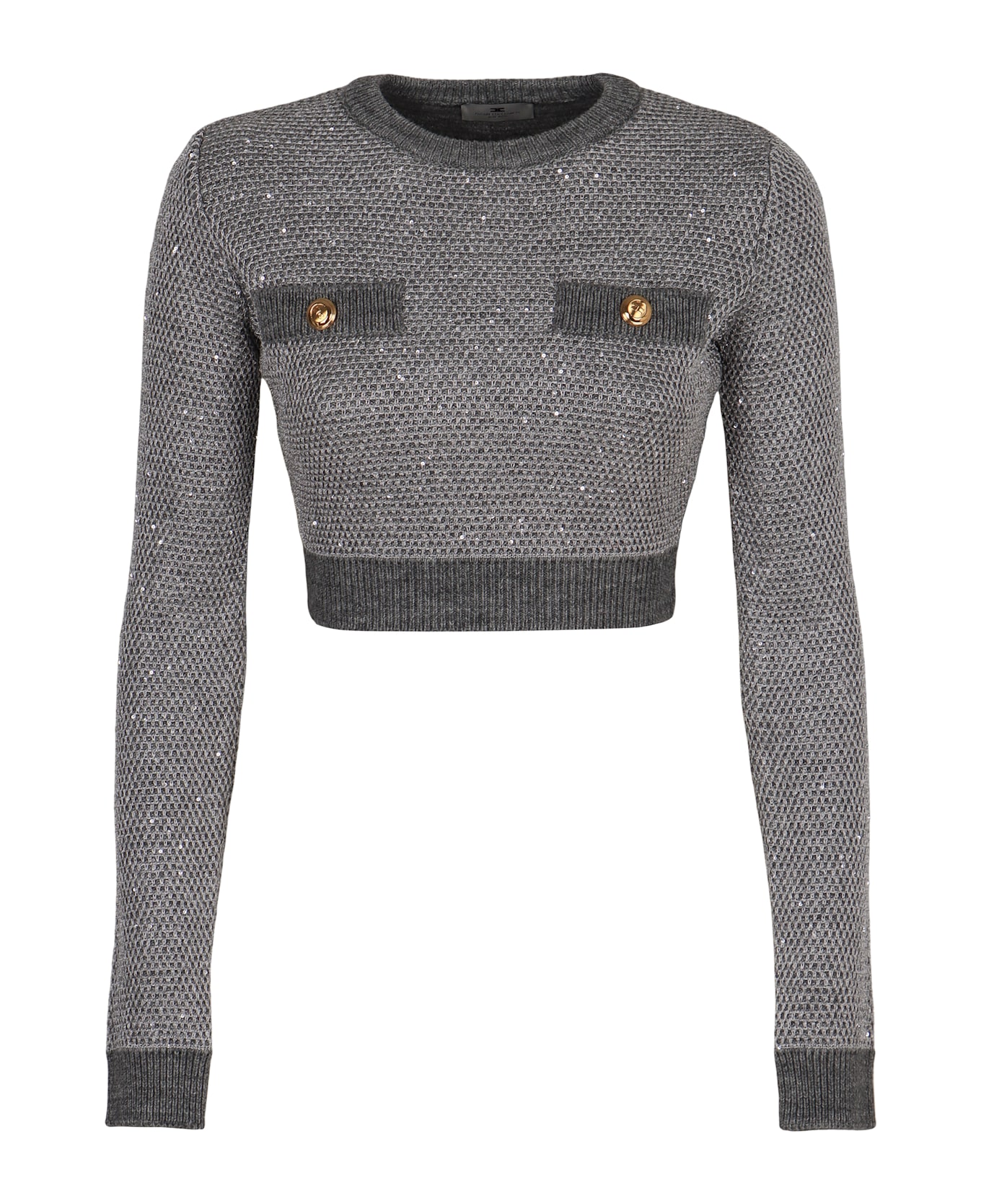 Elisabetta Franchi Sweater With Sequins - grey