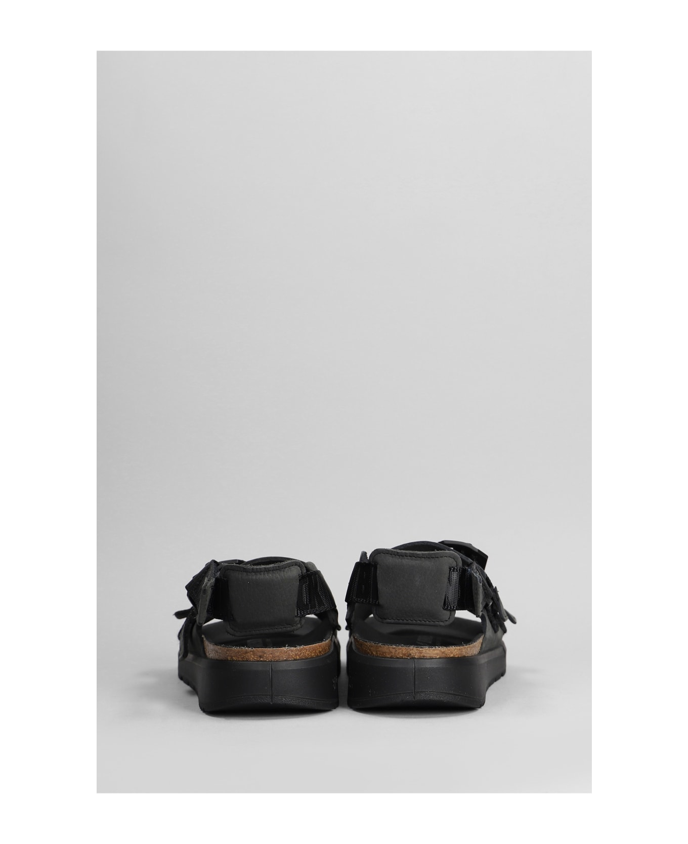 Birkenstock Shinjuku Flats In Black Leather - BLACK