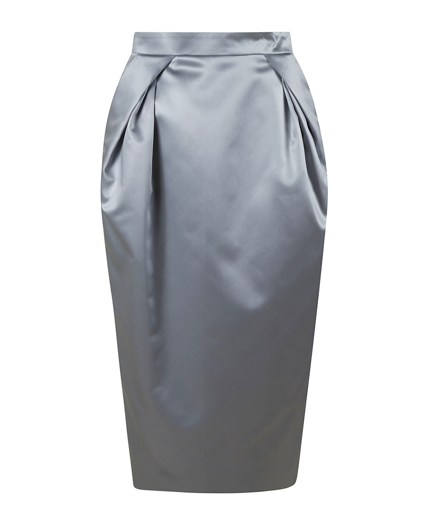Maison Margiela Rear Zip High-waist Plain Skirt - Azure