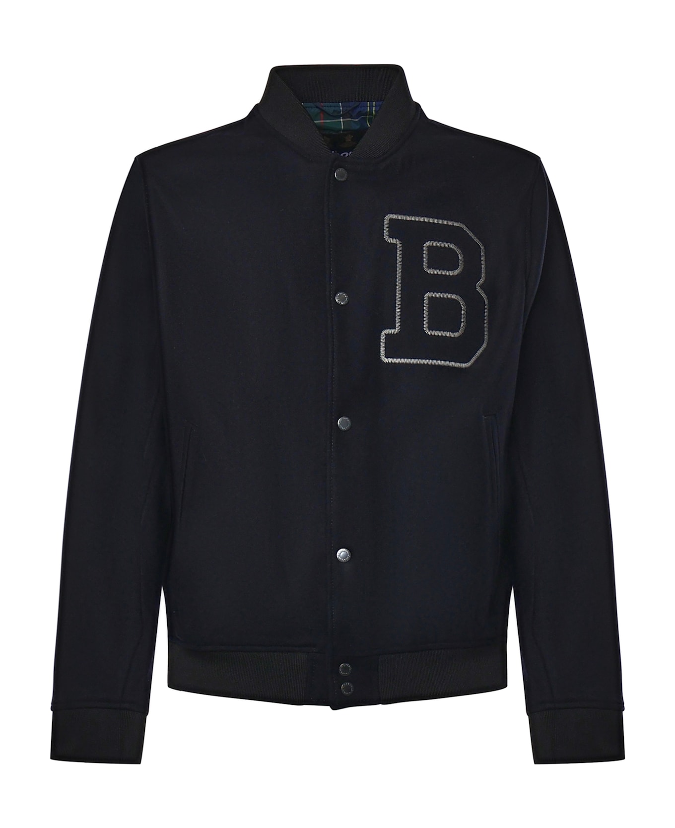 Barbour Wool Bomber Jacket - Blue