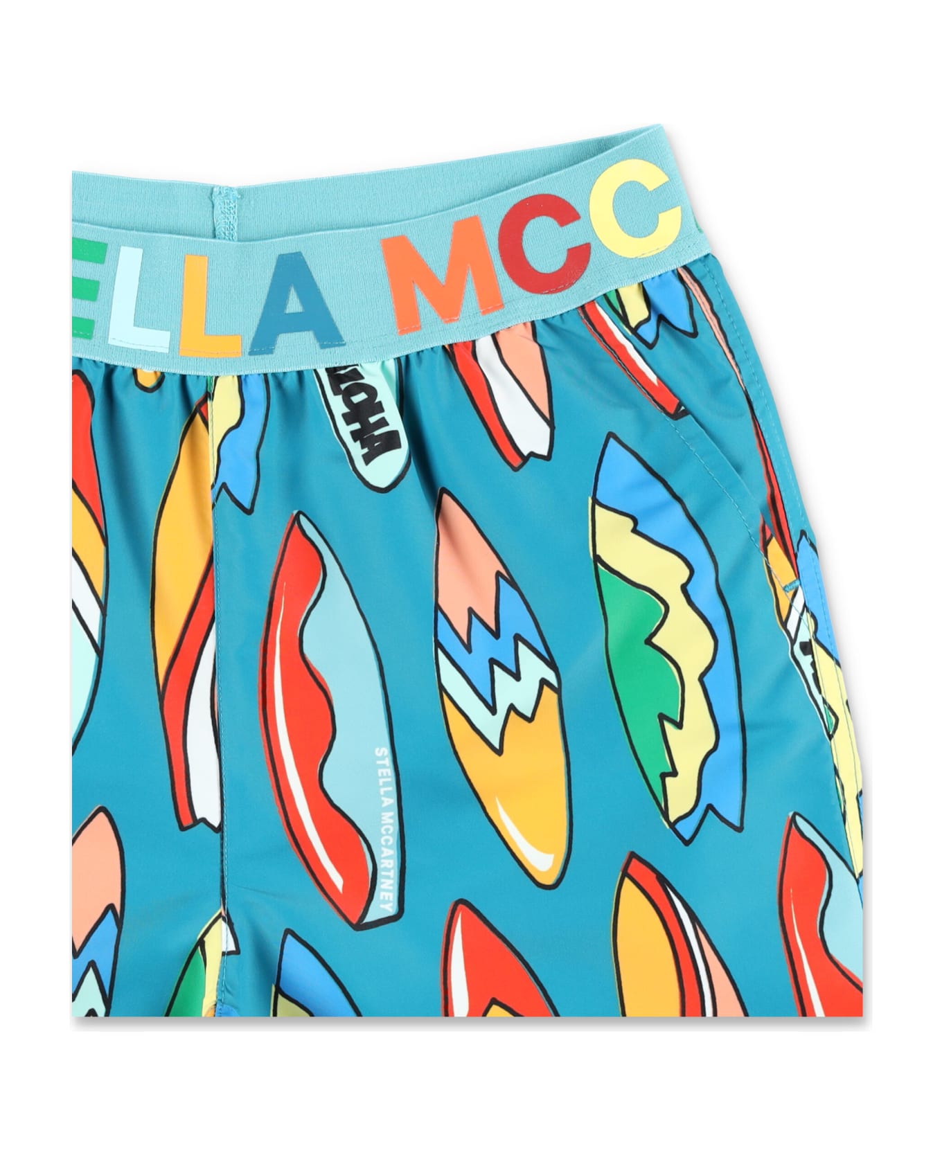 Stella McCartney Kids Swim-board Printed Swim Shorts - BLUE