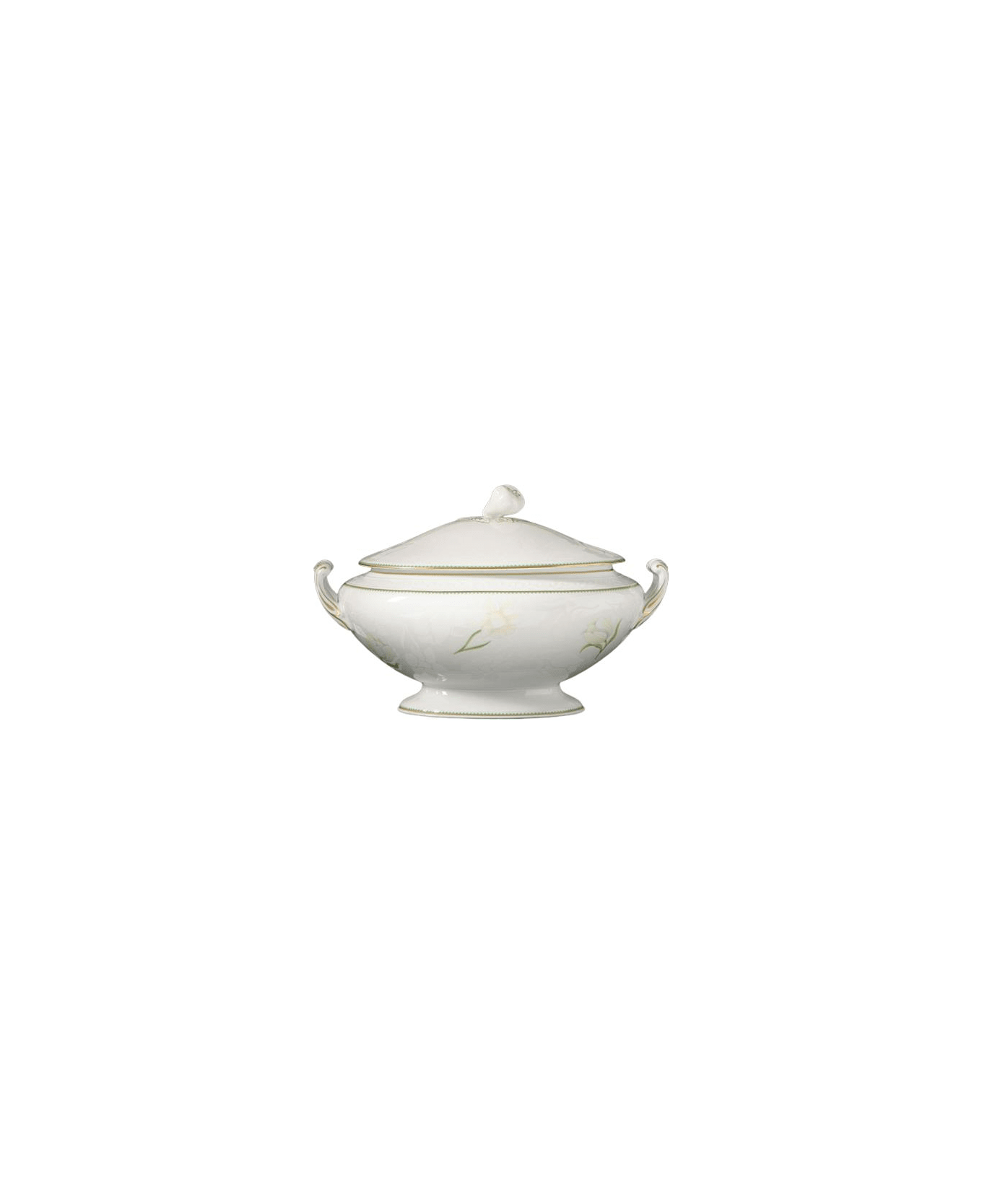 Ginori 1735 Zuppiera Museo Narciso - Lt 5.25 - Bianco e Verde