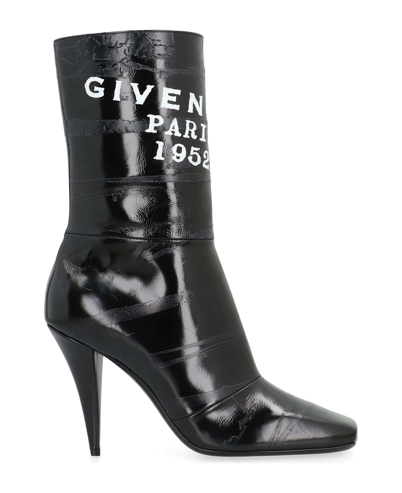 Givenchy Sliced Square Givenchy Tape In Leather - BLACK