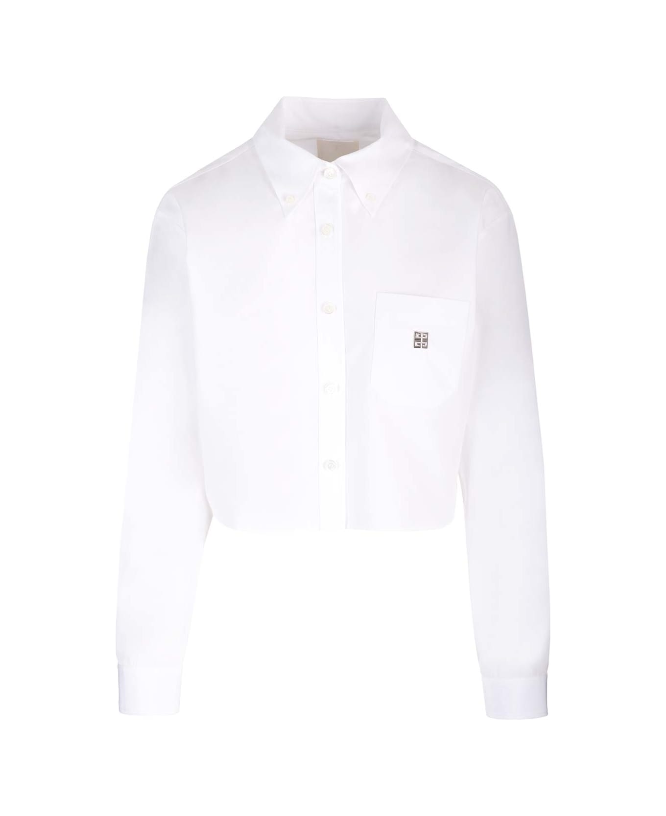 Givenchy '4g' Cropped Shirt - White