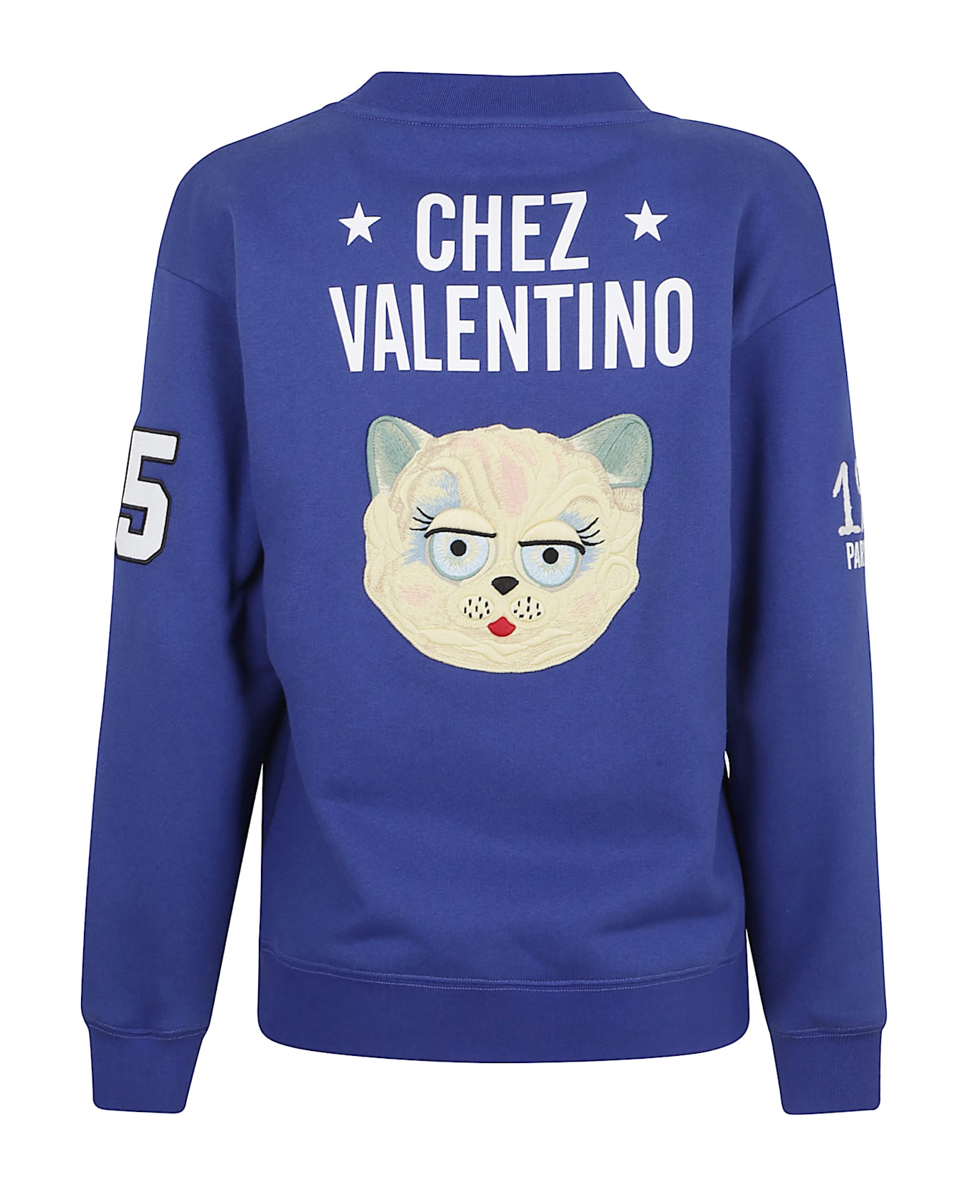 Valentino Garavani Jersey Felpa | Pattern | Cotton Sweatshirt - Blue