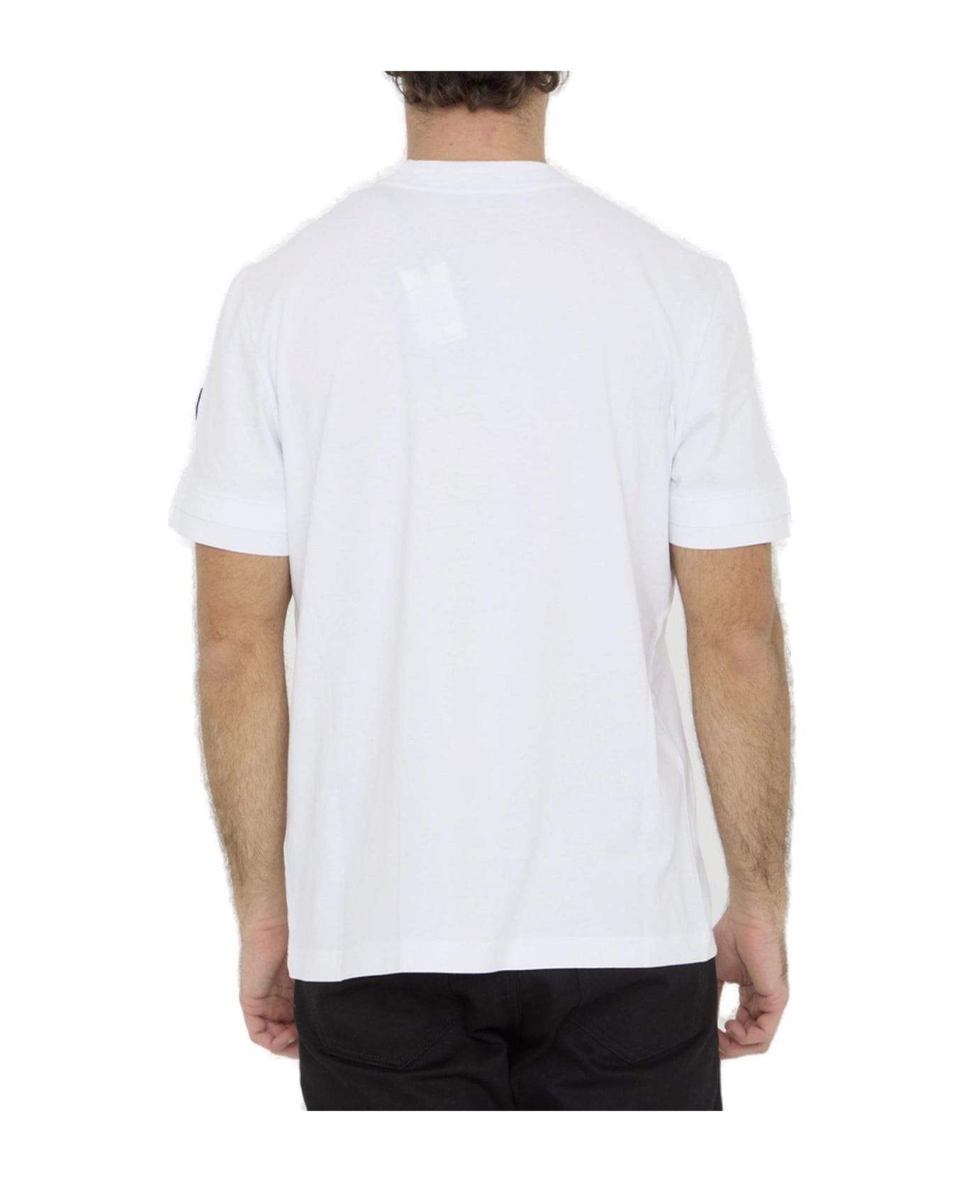 Moncler Logo Printed Crewneck T-shirt - White