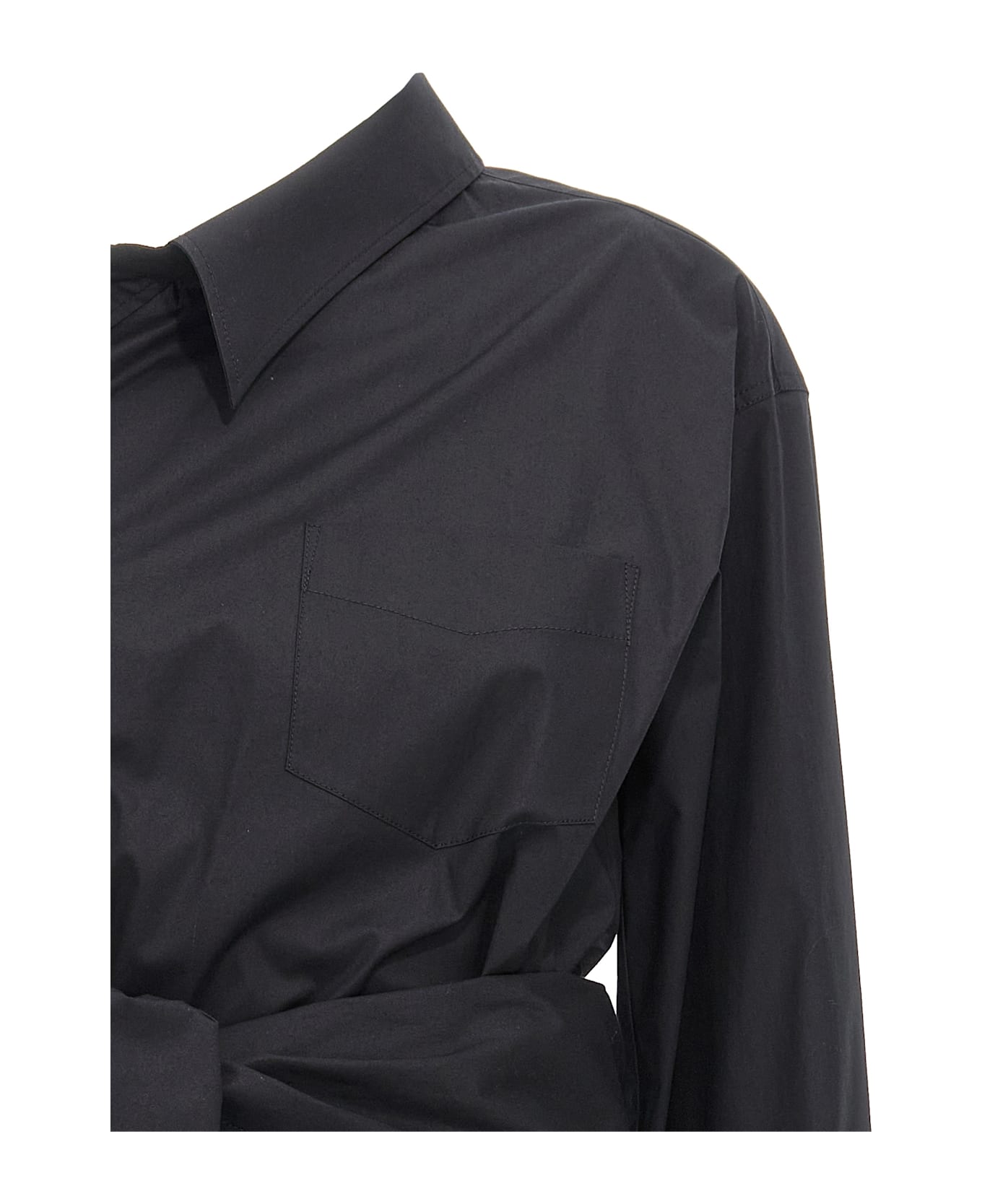 Moschino One-shoulder Shirt - Black