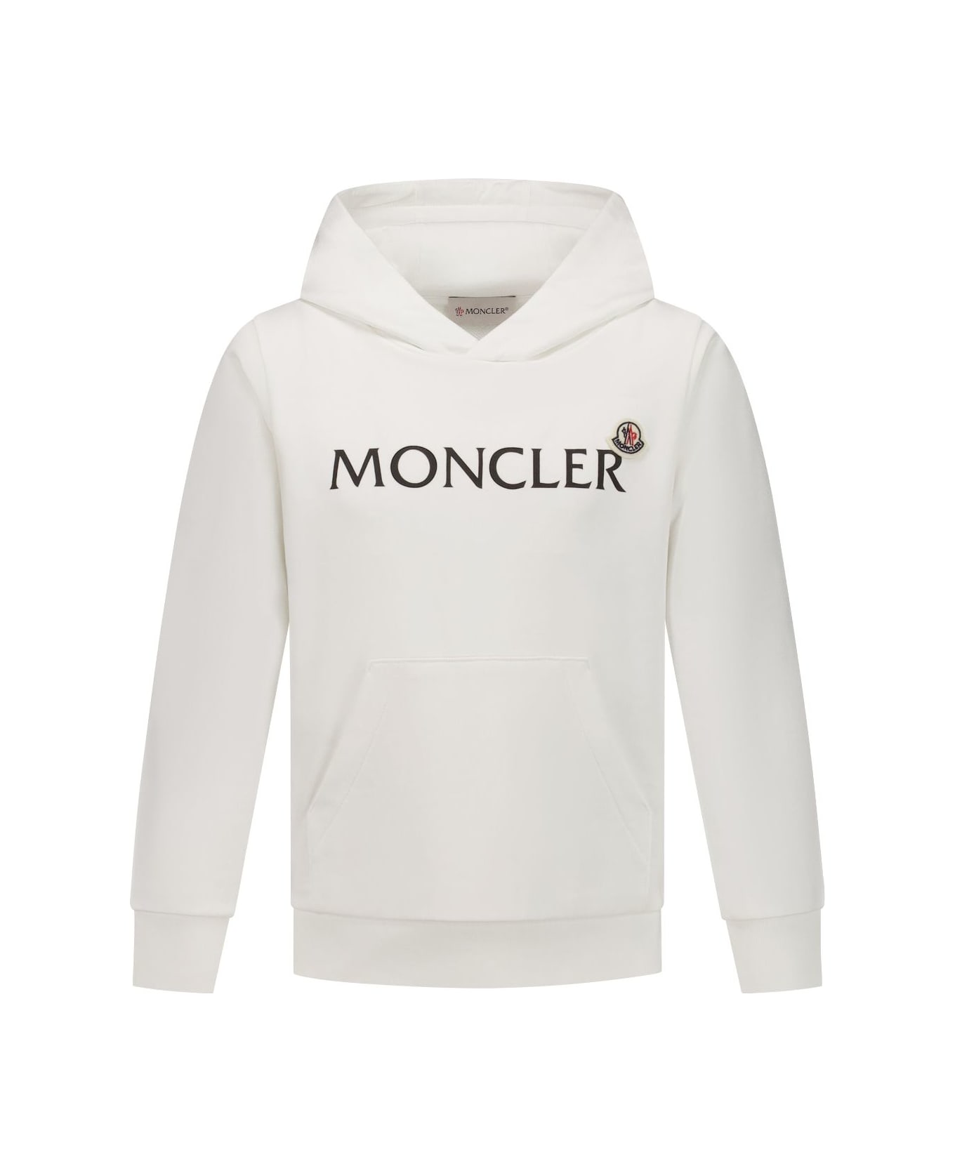Moncler Enfant Cotton Sweatshirt With Logo And Hood - White